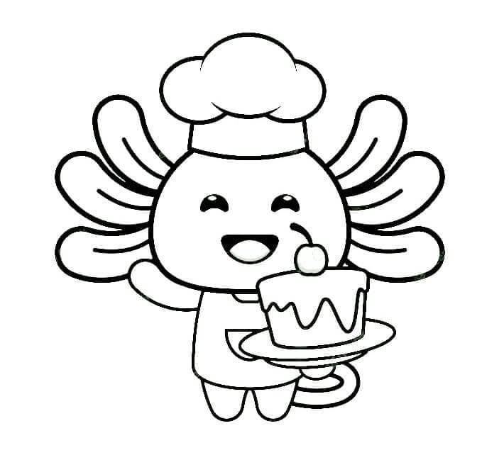 Tisknutelný Zdarma Axolotl omalovánka