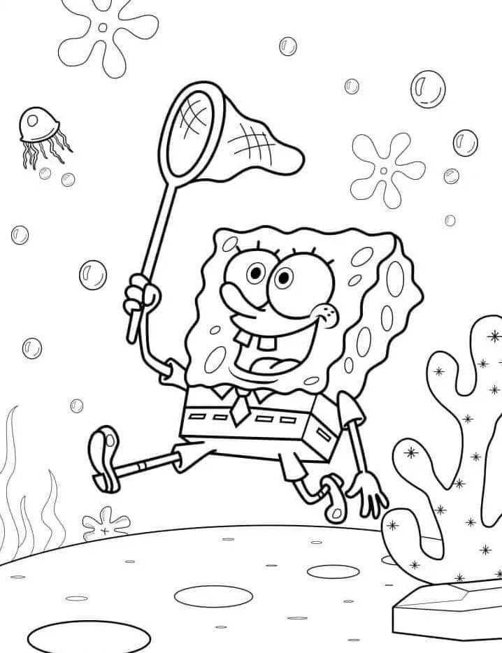 Tisknutelný Zdarma Spongebob omalovánka