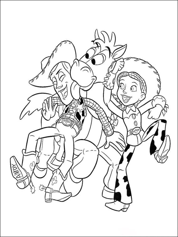 Toy Story pro 4leté Děti omalovánka