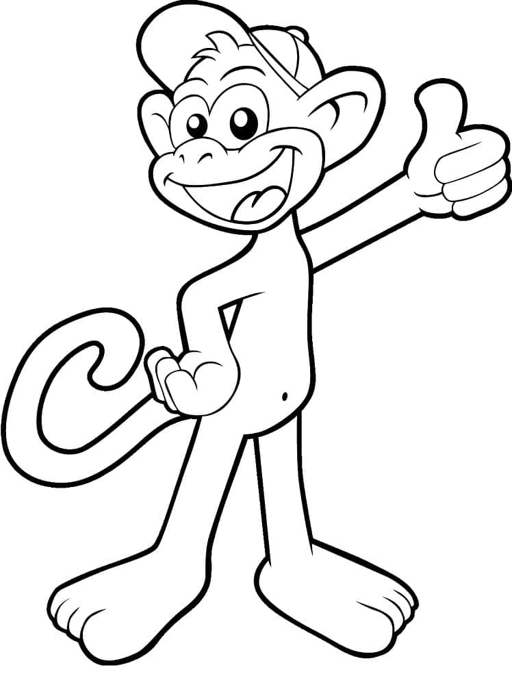 Velmi Roztomilá Opice omalovánka