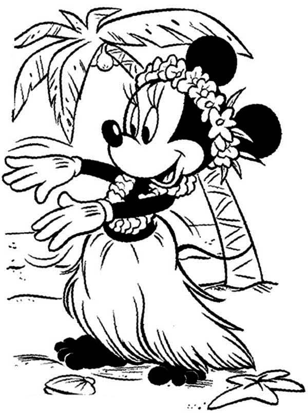 Veselá Minnie Mouse omalovánka