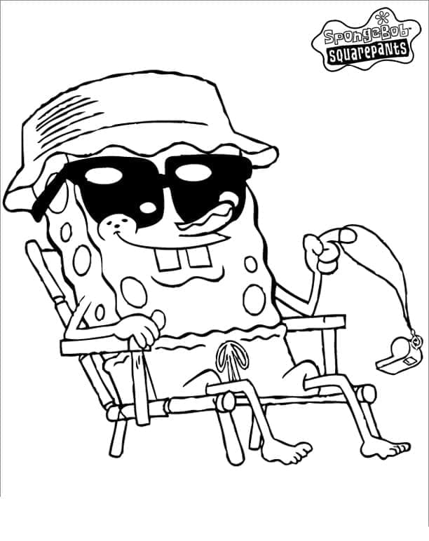 Vtipný Spongebob omalovánka