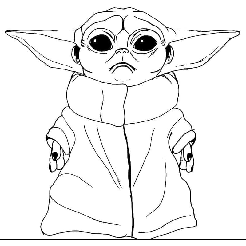 Vytisknout Baby Yoda omalovánka