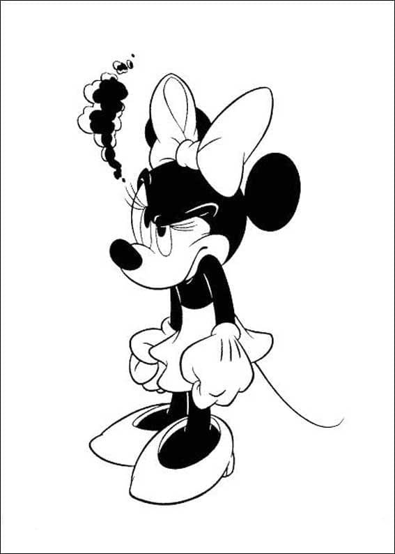 Vytisknout Minnie Mouse omalovánka