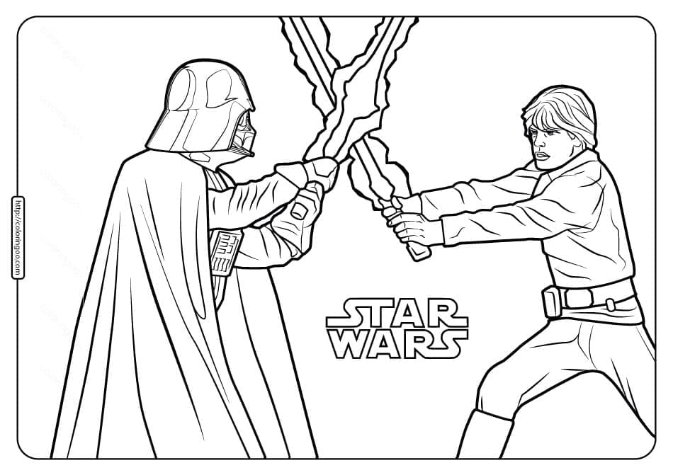 Vytisknout Star Wars omalovánka