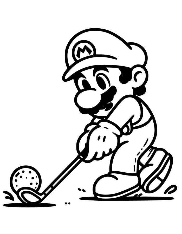 Zdarma Mario pro Děti omalovánka
