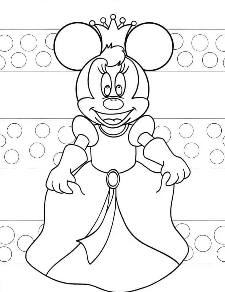 Zdarma Minnie Mouse Obrázek omalovánka