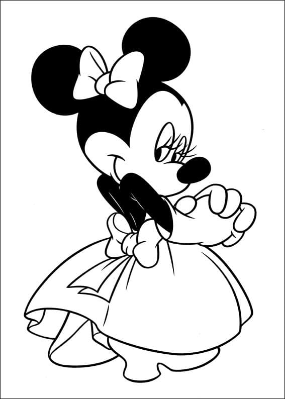 Zdarma Minnie Mouse omalovánka