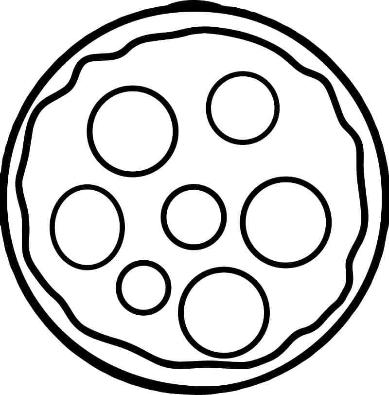 Zdarma Pizza Obrázek omalovánka