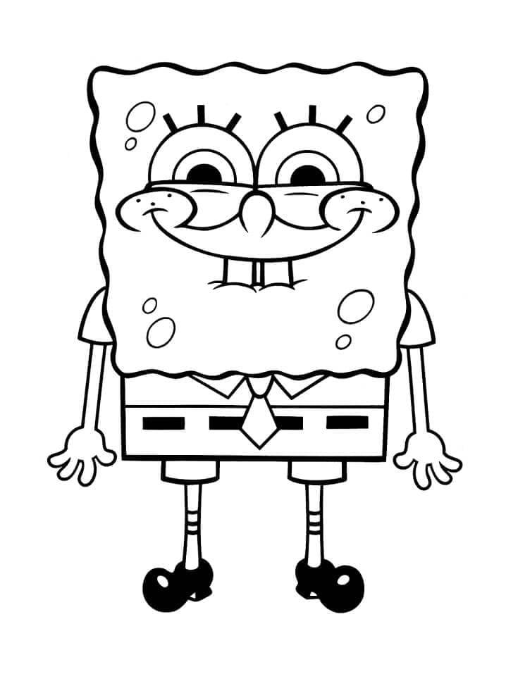 Zdarma Spongebob Tisknutelný omalovánka