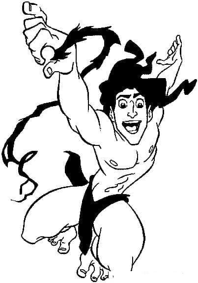 Zdarma Tarzan Tisknutelný omalovánka