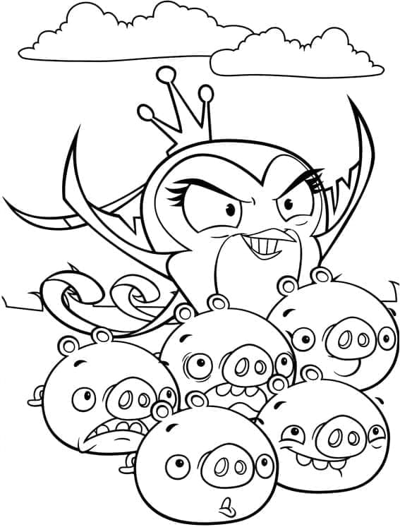 Angry Birds k Vybarvení omalovánka