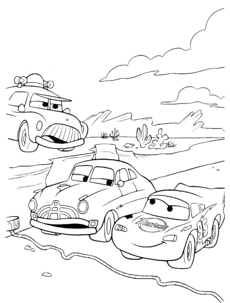 Animovaný Blesk McQueen omalovánka