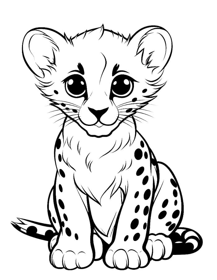 Běžná Gepard omalovánka