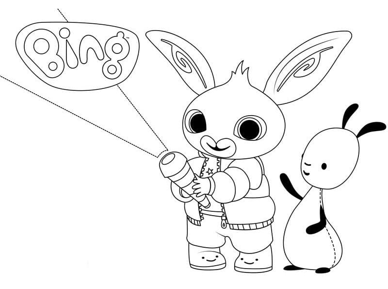 Bing a Flop ZDARMA pro Děti omalovánka