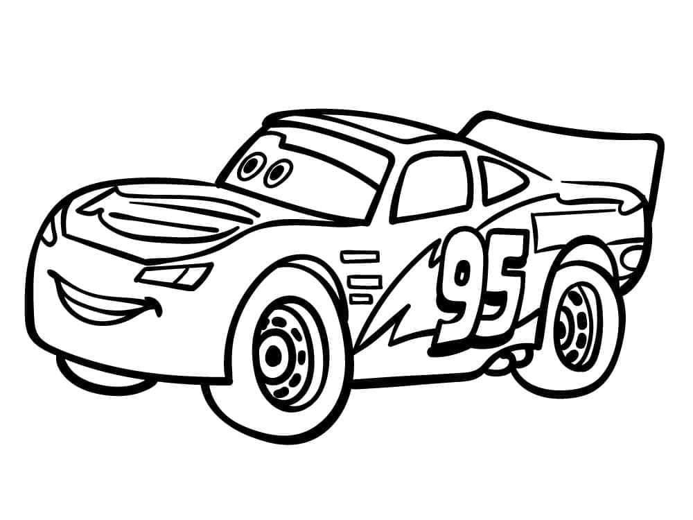 Blesk McQueen bezplatně omalovánka