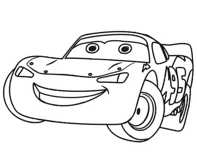 Blesk McQueen k tisku omalovánka