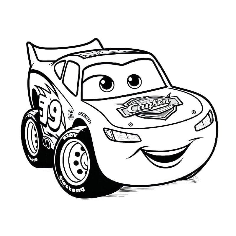 Blesk McQueen pro děti 2 let omalovánka