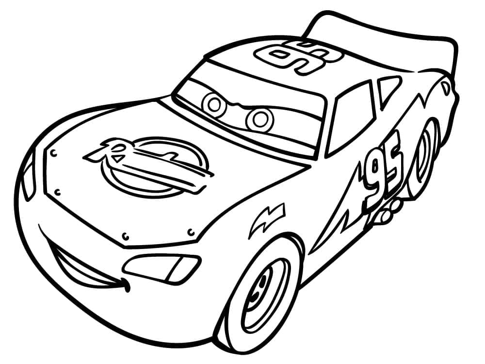 Blesk McQueen zdarma tisknutelný omalovánka