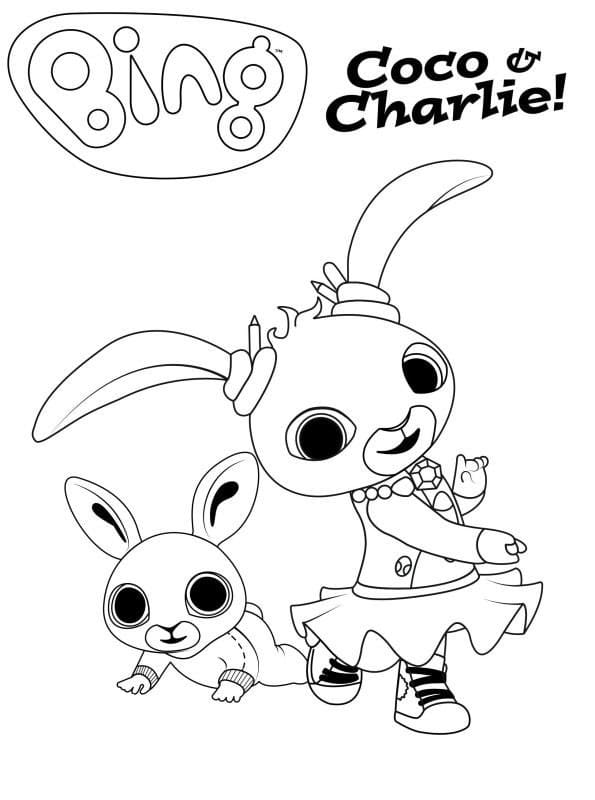 Charlie a Coco z Bing omalovánka