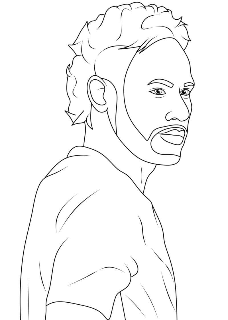 Neymar Tisknutelný Bez Poplatku omalovánka