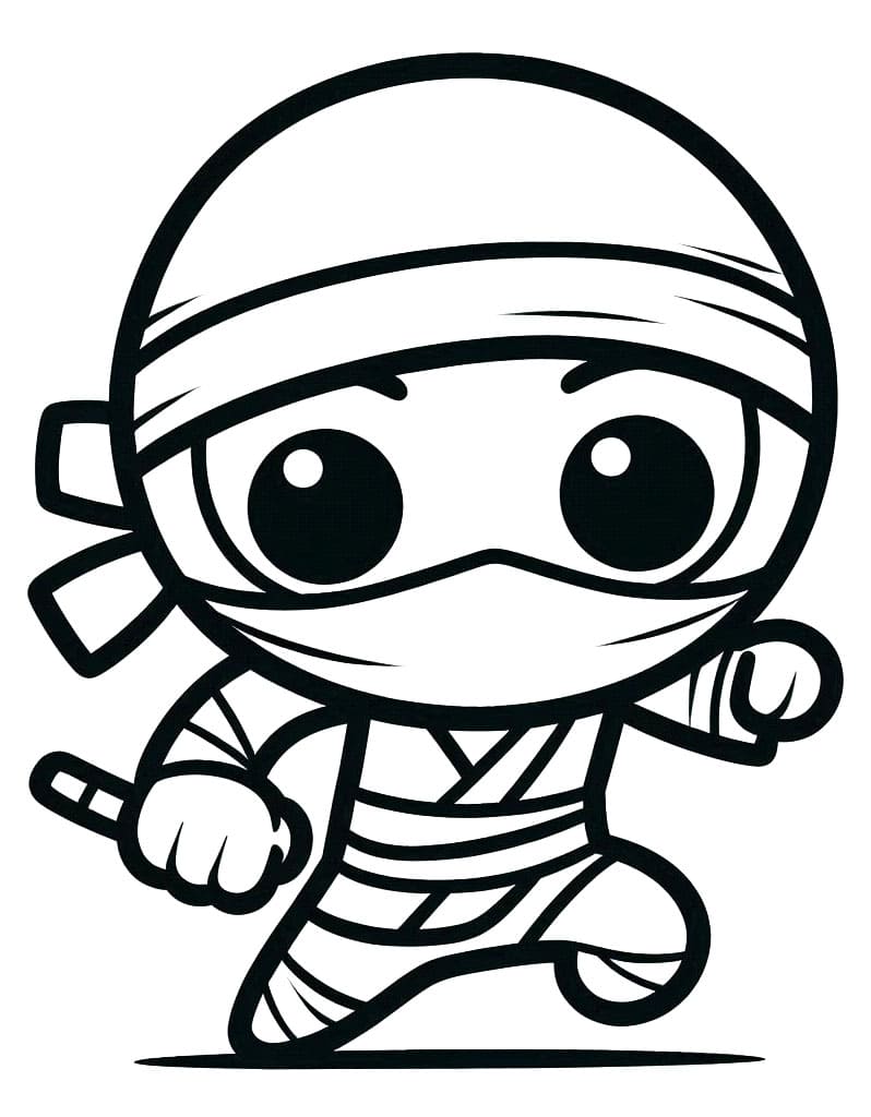 Ninja 1 omalovánka