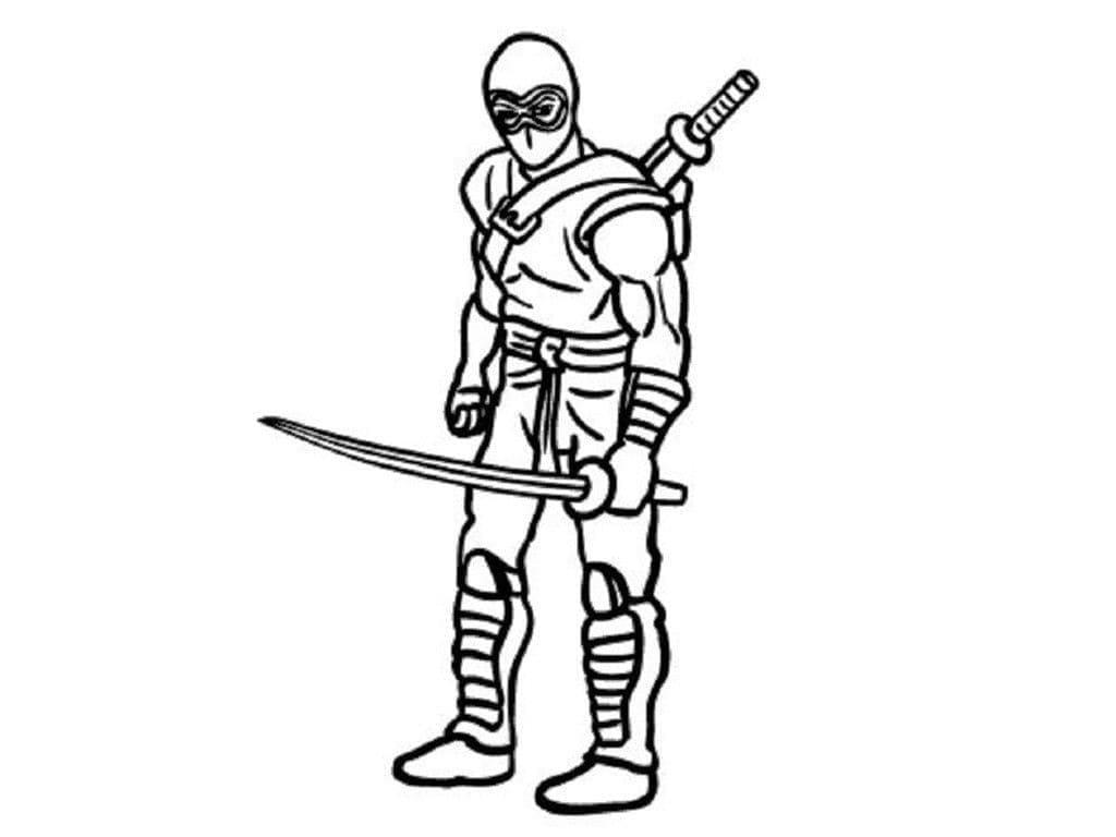 Ninja Tisknutelný Zdarma omalovánka