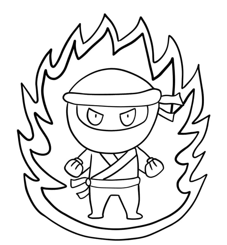 Ninja Zdarma na Vytištění omalovánka