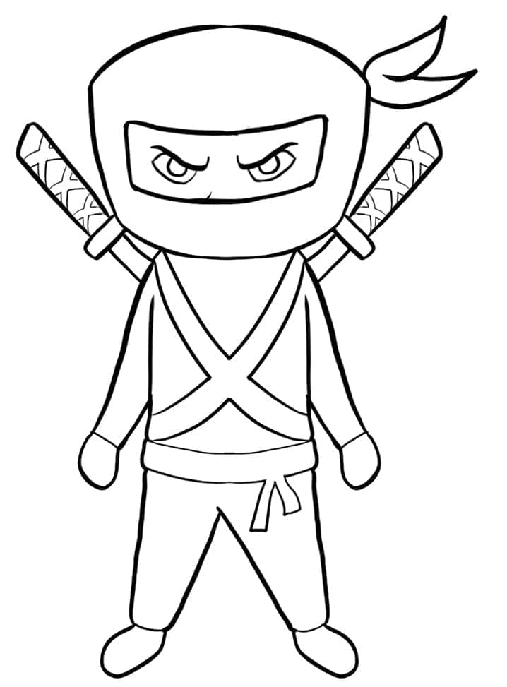 Ninja pro Děti 3 Let omalovánka