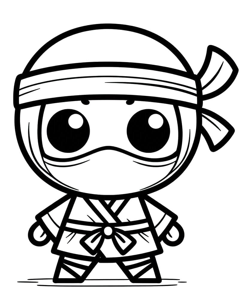 Ninja pro Děti 4 Let omalovánka