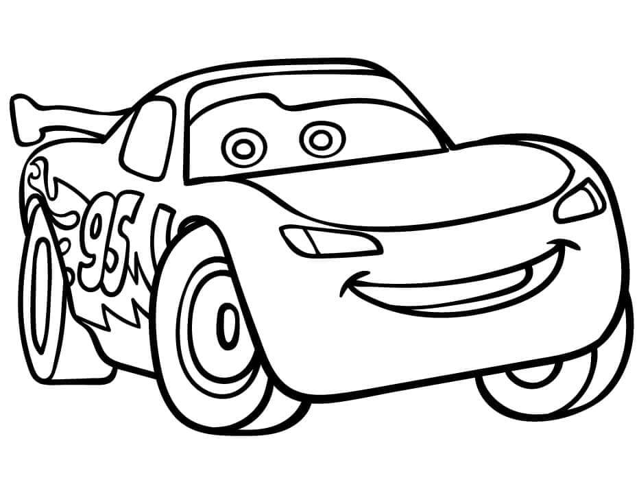 Obrázek Blesk McQueen tisknutelný omalovánka