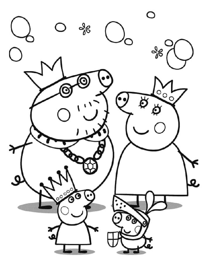 Obrázek Prasátko Peppa Zdarma omalovánka