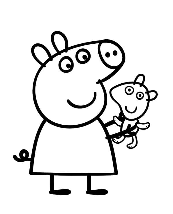 Obrázek Prasátko Peppa omalovánka