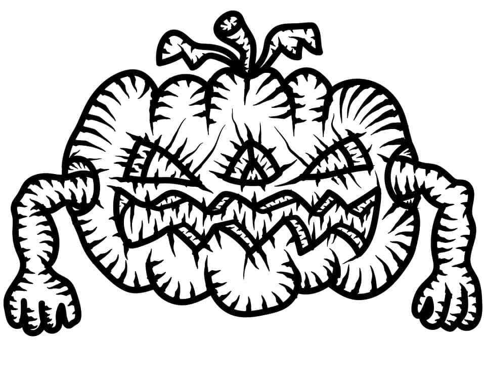 Ošklivý Halloween Dýně omalovánka