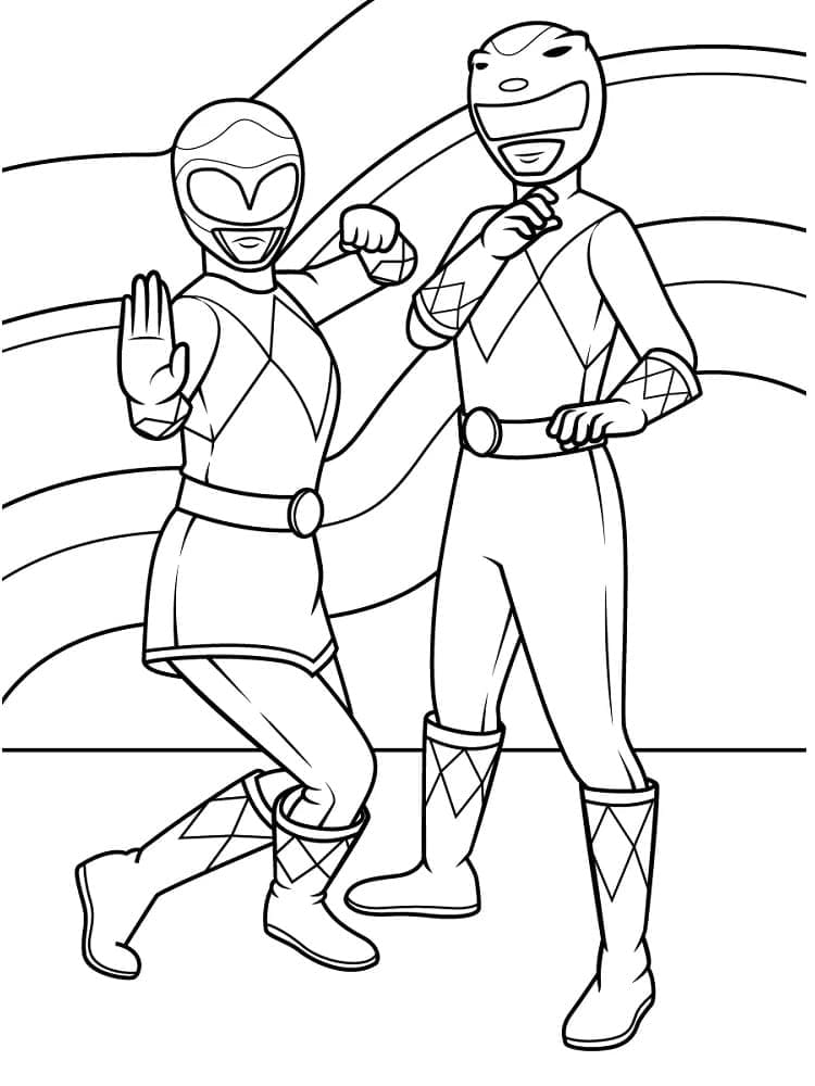 Power Rangers pro 3leté Děti omalovánka