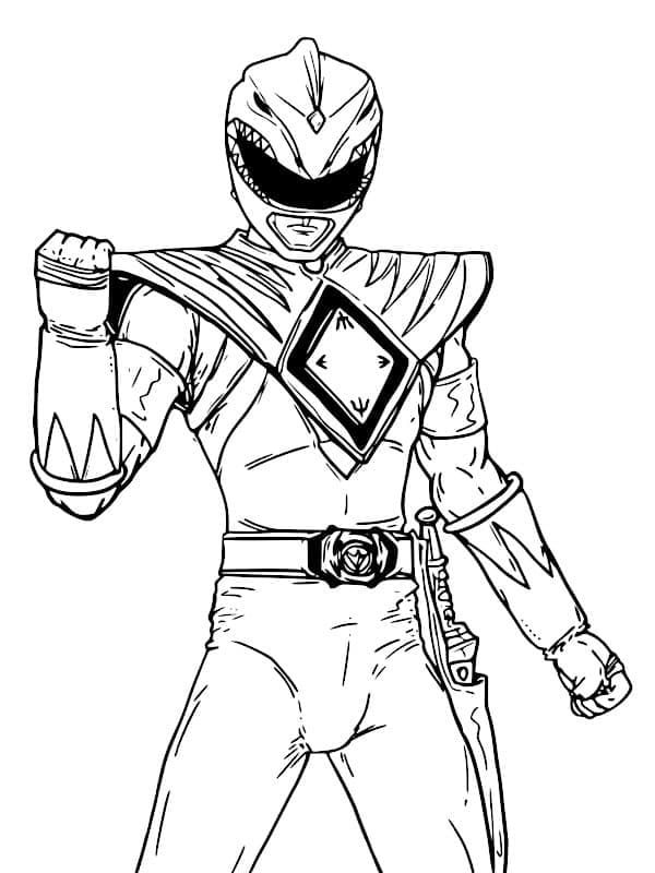 Power Rangers tisknutelný zdarma omalovánka
