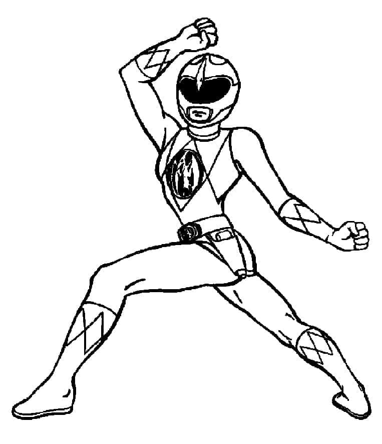 Power Rangers zdarma pro děti omalovánka