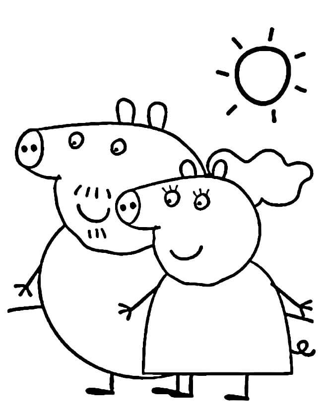 Prasátko Peppa (13) omalovánka