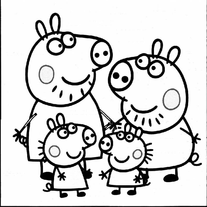 Prasátko Peppa pro 6leté Děti omalovánka