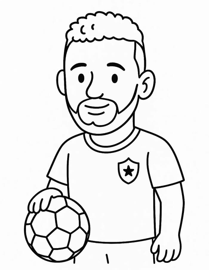 Příjemný Neymar omalovánka