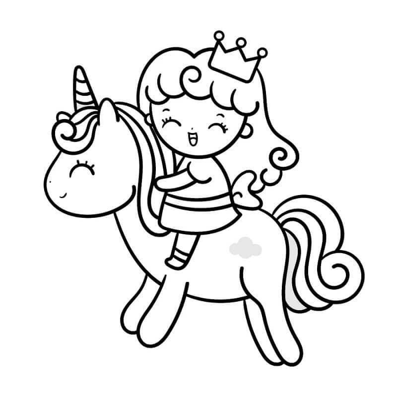 Princezna pro Děti omalovánka