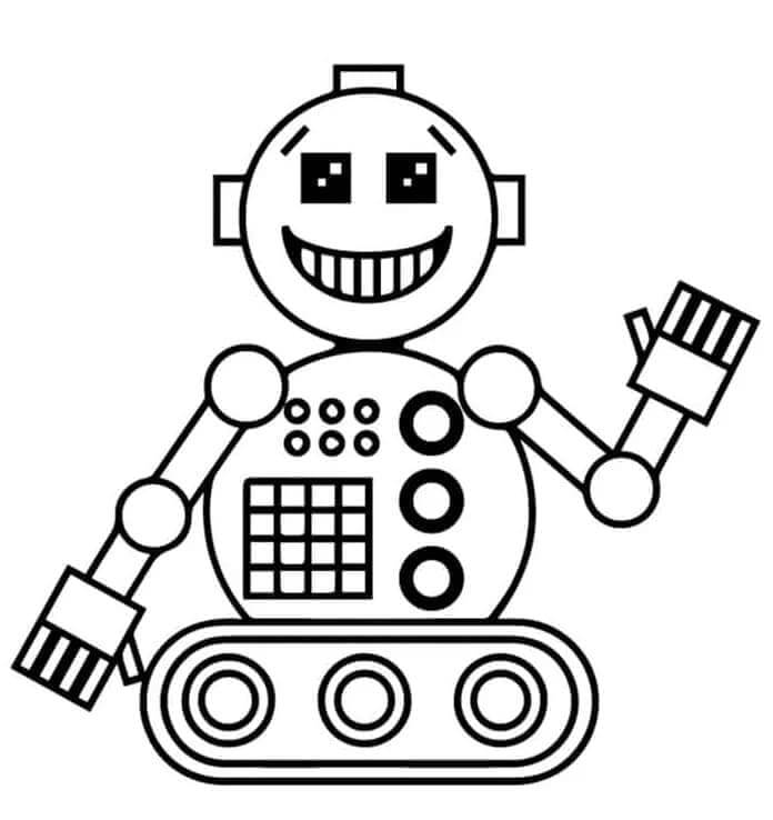 Robot Obrázek Zdarma omalovánka