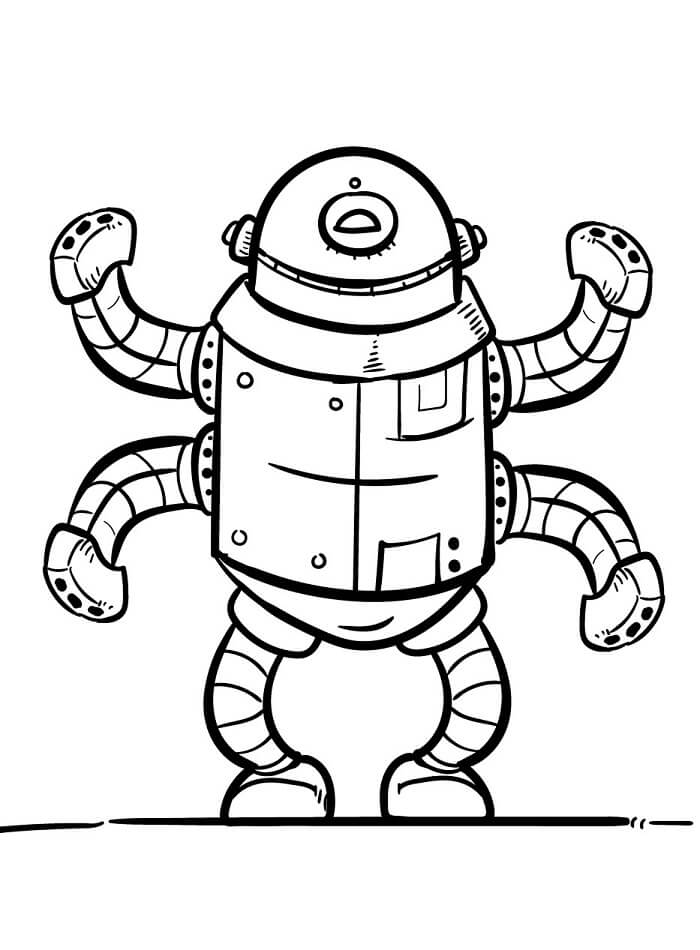 Robot Pro Děti 5 Let omalovánka