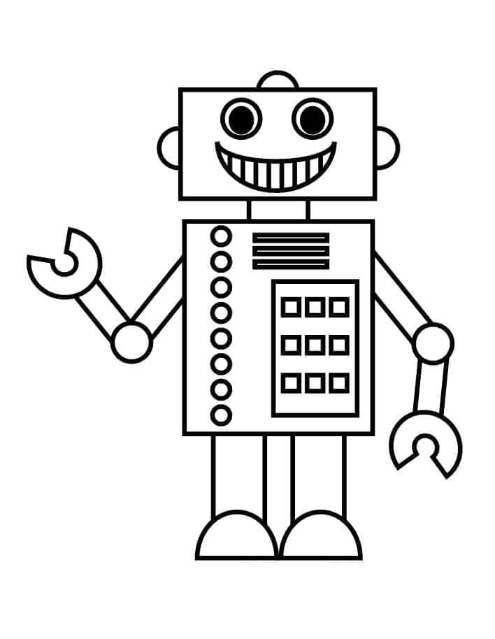 Robot Vytisknutelný Obrázek omalovánka