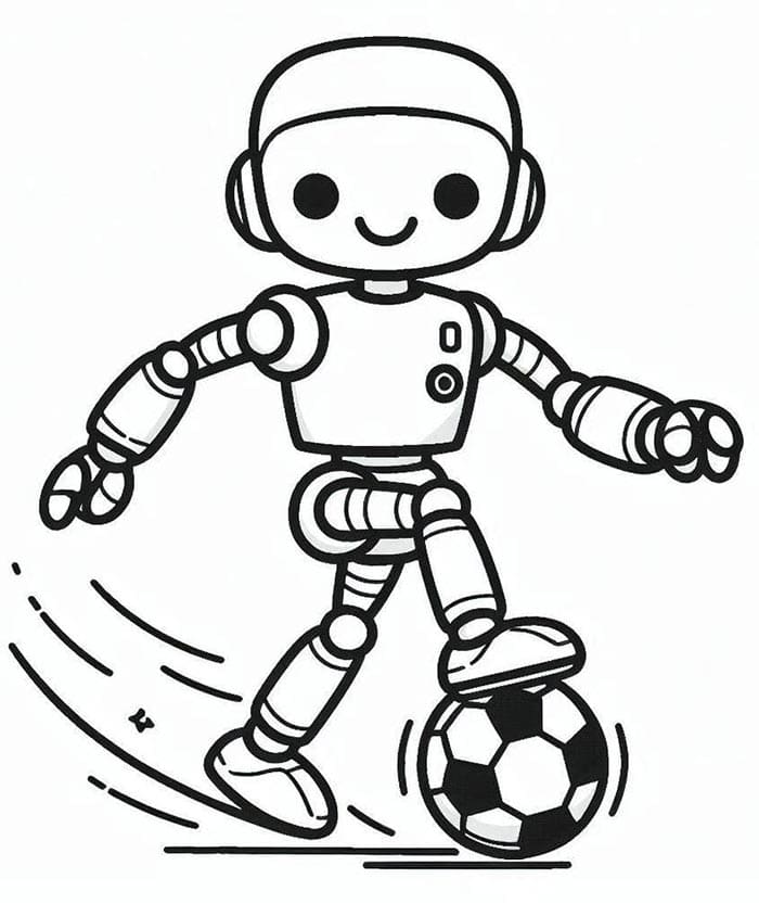 Robot Zcela Zdarma omalovánka