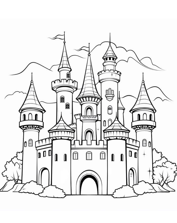 Skvělý Hrad omalovánka