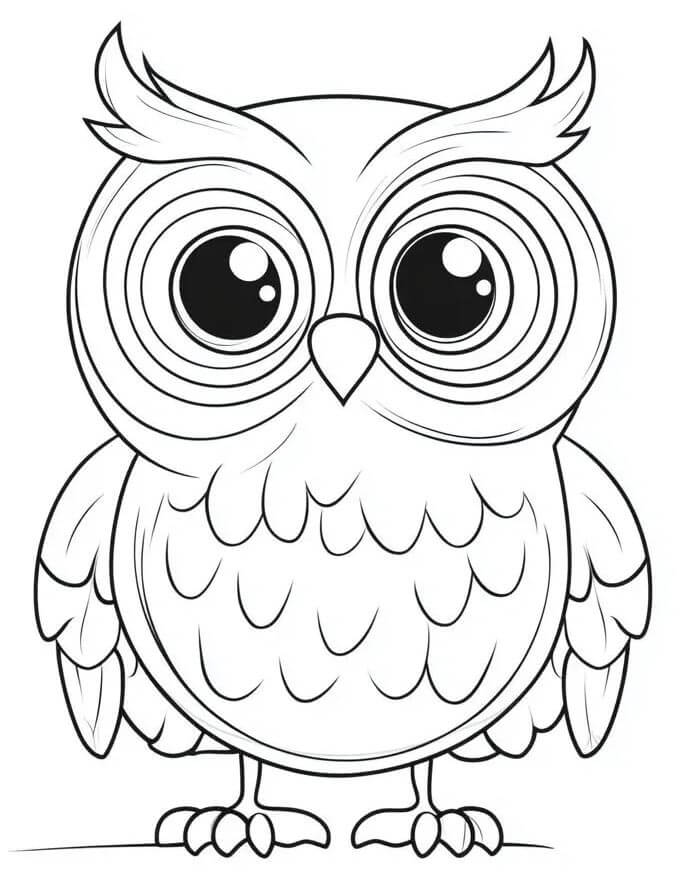 Sova Bez Poplatku omalovánka