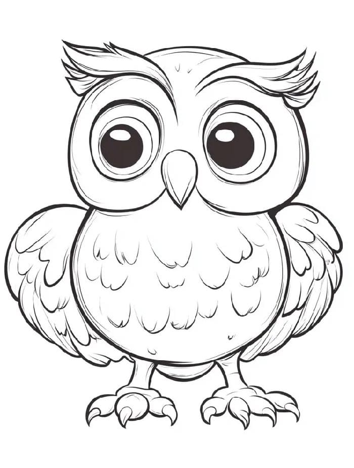 Sova Zcela Zdarma omalovánka