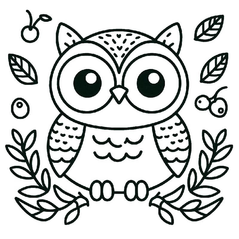 Sova Zdarma Obrázek omalovánka