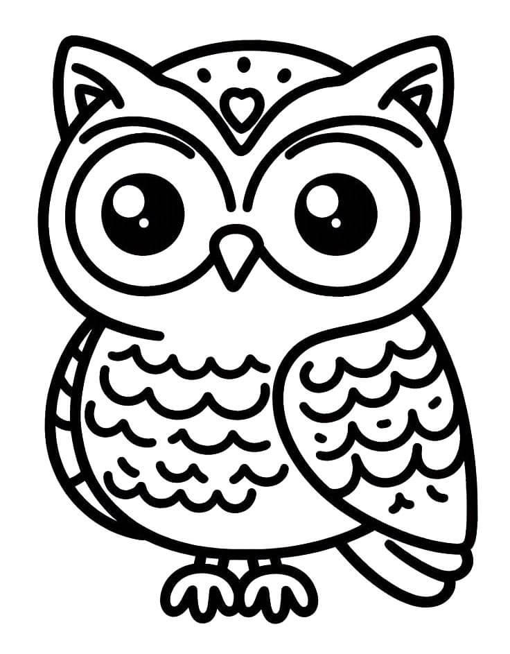 Sova k Vybarvení omalovánka